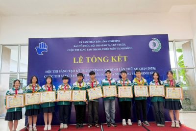 HỌC SINH TRƯỜNG THCS LÝ TỰ TRỌNG GIÀNH THÀNH TÍCH TẠI CUỘC THI SÁNG TẠO THANH THIẾU NIÊN, NHI ĐỒNG TỈNH NINH BÌNH LẦN THỨ XVI